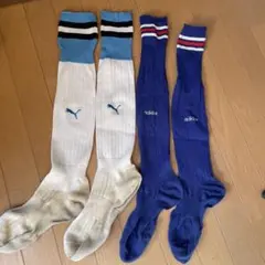 Puma adidas サッカーソックス　2足セット　大人用　プーマ　アディダス