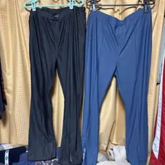 レディース　￼ストレッチ　カジュアルパンツ 黒 青 2点セット3 Lサイズ　￼