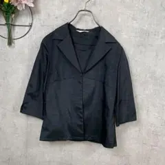 【美品】ah テーラードジャケット ノースリーブ アンサンブル ブラック 無地