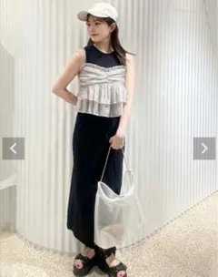 SNIDEL シアービスチェ&カットタンクワンピースSET