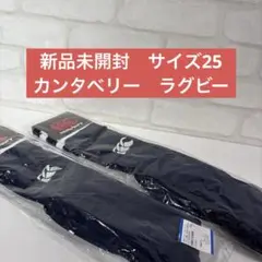 新品未開封　Canterbury ネイビー ストッキング 2足セット　サイズ25