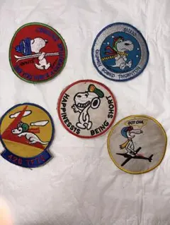 スヌーピー Snoopy ワッペン アメリカ軍 ミリタリー ベトナム戦争 刺繍