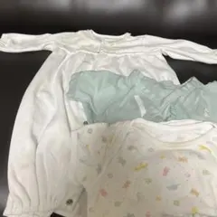 ファミリア　familiar 3点　白ロンパース・カバーオール　肌着　短肌着