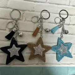 ★新品★スター　星　キラキラ　キーホルダー　3個セット