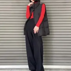 ユニクロ パウダーソフトダウンベスト（NANODESIGN）Sサイズ 黒 美品