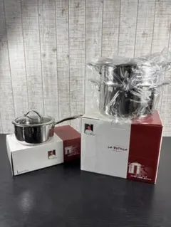 【新品未使用】落合シェフ ラベットラ 鍋2個セット IH対応 片手鍋　2段蒸し器のサムネイル
