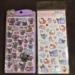 うるちゅるポップ　日焼けキティ&ラメ入り樹脂もりシール［正規品］2枚セット