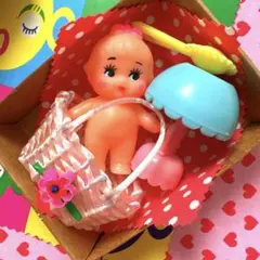 昭和レトロ　キュウピー　作家様　カゴ ガラガラ　レトロ　電気スタンド　画像全部入のサムネイル
