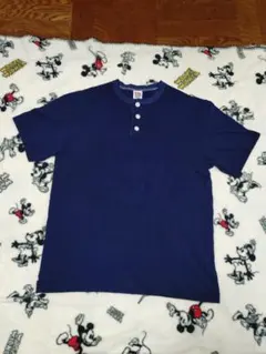 BARNS OUTFITTERS ヘンリーネック Tシャツ ネイビーのサムネイル