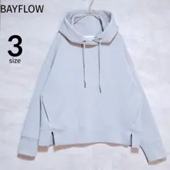 【ベイフロー】パーカー プルオーバー サイドスリット グレー 3