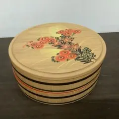 【値下げ！】昭和レトロ 木製 花柄 菓子器