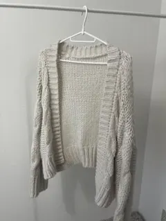 ケーブル編みローゲージルーズニットカーディガン　mb1508