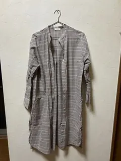 earth music&ecology チェック柄ロングシャツワンピース