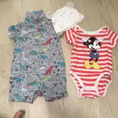 値下げ！baby gap．H＆Mロンパース、くまさん帽子