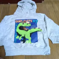 H&M 恐竜グラフィック パーカー 120cm