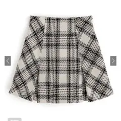 GRL グレイル インパン裏地付きツイードチェックミニスカート