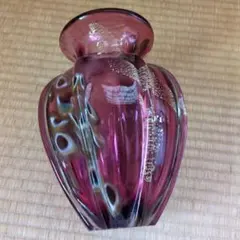 紫色 ガラス フラワーベース