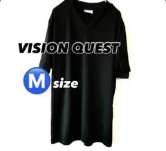 VISION QUEST ブラック Vネック Tシャツ Mサイズ