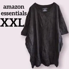 amazon essentials【XXL】半袖 Tシャツ 黒 大きいサイズ