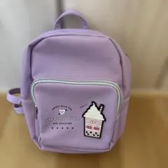 【美品】子供用リュック　女の子　小学生　おでかけ　パープル　ワッペンのサムネイル
