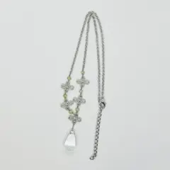 ネックレス　クローバー　フラワー　ドロップ　雫