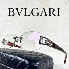 BVLGARI　ブルガリ　メガネ　2086T　リムレス　べっ甲柄テンプル
