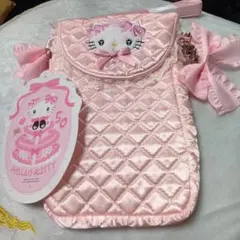 ハローキティ50周年限定 スマホショルダーバッグ ピンクキルト激レア