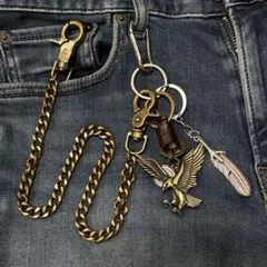 ウォレットチェーン　喜平チェーンヴィンテージ　アメカジ　ストリート　カラビナ