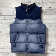 BAYFLOWデニム ネイビー ダウンベスト　ベイフロー