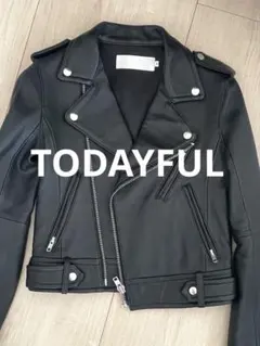 【新品未使用タグ付】TODAYFUL エコレザージャケットBLK/36 TODAYFUL(トゥデイフル) / ジャケット/36/フェイクレザー/BLK