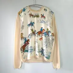 HERMES マルジェラ期 ウールシルクセーター ツイルレーヌ ベージュ