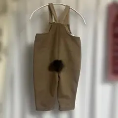 韓国子供服　尻尾つきオーバーオール 90