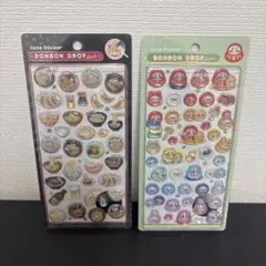 【正規品】ボンボンドロップシール　和柄　だるま　ラーメン　2点セット