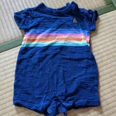 ネイビー ストライプ ロンパース 3-6ヶ月