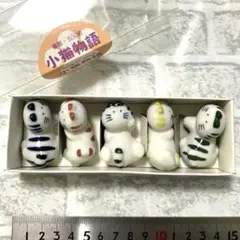箱入　新品未使用　猫　箸置き　5個セット　陶器　レトロ　子猫物語　五兄弟　ねこ