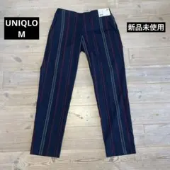 ユニクロ　アンクルパンツ　ストライプ　M