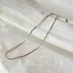 ネックレス 二連 ボールチェーンネックレス サージカルステンレス 新品 シルバー