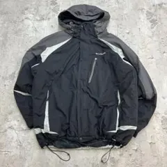 コロンビア　ナイロンジャケット　マウンテンパーカー　古着　ブラック　グレー　XL