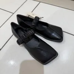 新品タグ付【Eaphi】SQUARE TOE SHOES 36 ブラック - メルカリ