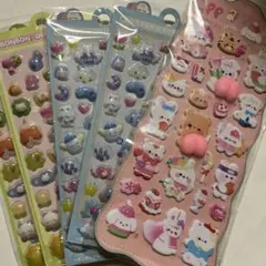 お尻シール　1枚　立体キャラクターシール 4枚セット