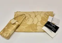 美品☆ポーチ2個セット シャネル カメリア ポーチセット 付属　ヴィンテージ