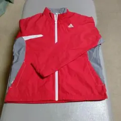 adidas 赤 レディースウィンドブレーカー