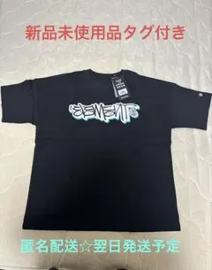 新品 エレメントelement ブラック ロゴ Tシャツ 黒 M 半袖
