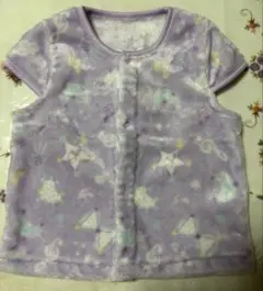 ラベンダーユニコーン柄ベビーベスト 80センチ