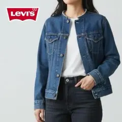 リーバイス Levi's デニムジャケット ノーカラー フリンジ RED TAB