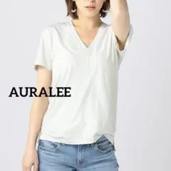 AURALEE Vネック 半袖 Tシャツ ホワイトのサムネイル
