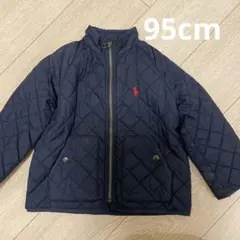 ラルフローレン　キルティング ブルゾン 中綿刺繍 濃紺 2T