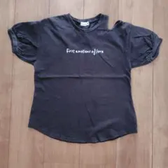 ブラック プリント入り Tシャツ 140サイズのサムネイル