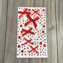 フェイスシールリボンハート赤色顔面目元映え発表会ダンスコギャルデコ子供卒業卒園