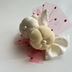 七五三 着物リメイク ハンドメイド ヘッドドレス 髪飾り